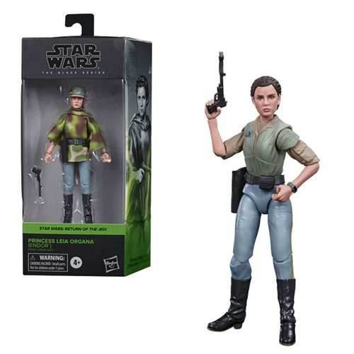 Star Wars: The Black Series - Leia Organa (Endor Battle Poncho) (Return of the Jedi) 6-Inch Action Figure - 