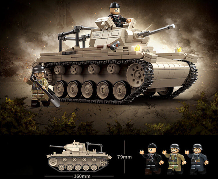 WWII - German Panzer II - Mil-Blox