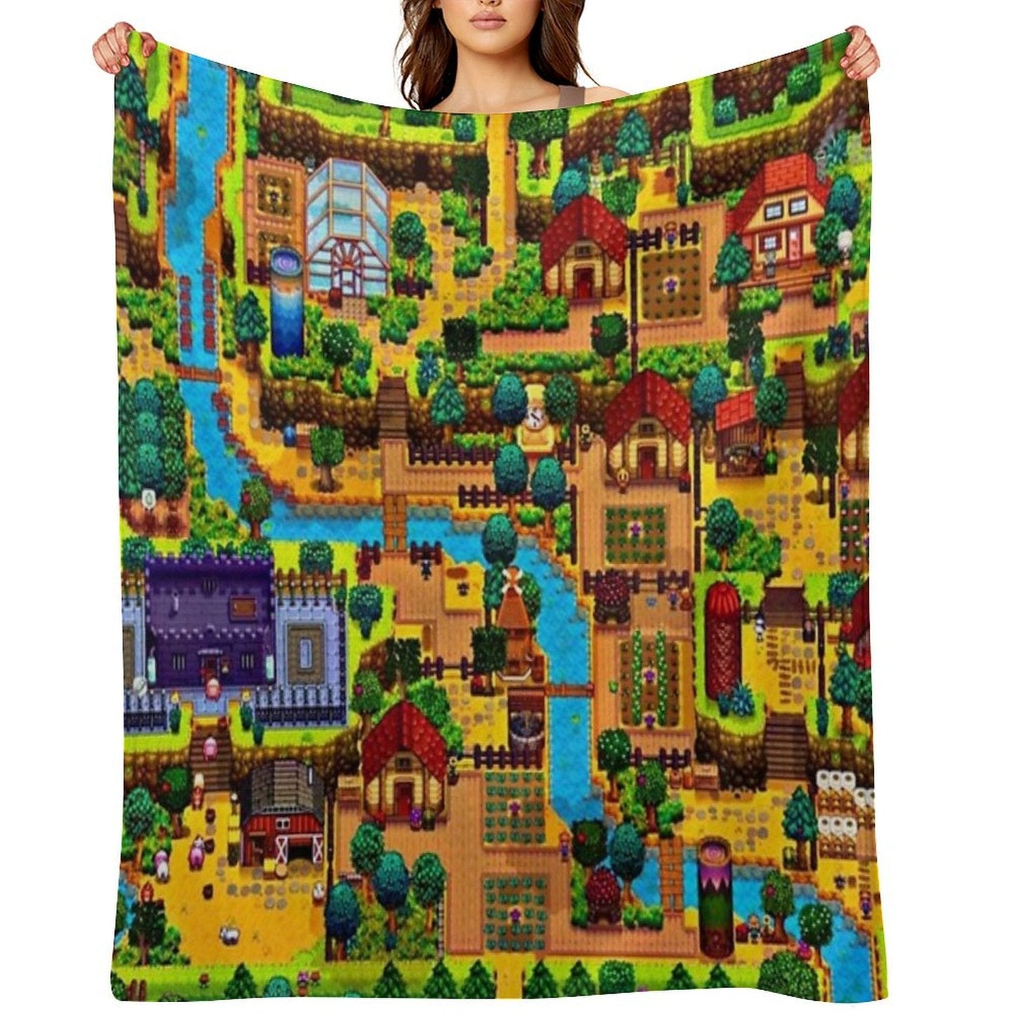 Stardew Valley Map Throw Blanket