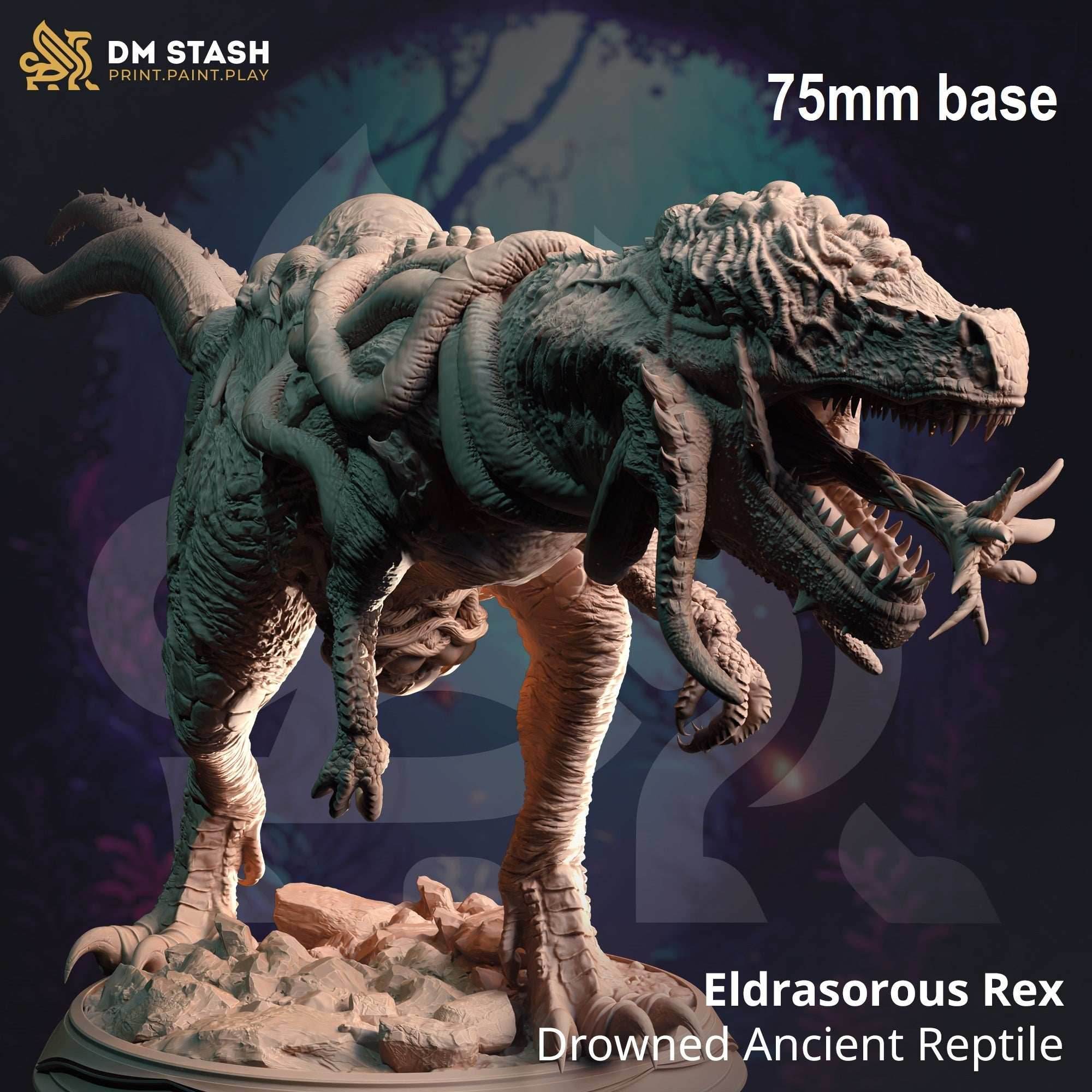 Eldrasorous Rex, Drowned Ancient Reptile (Deep Sea Dinosaur Horror) - 