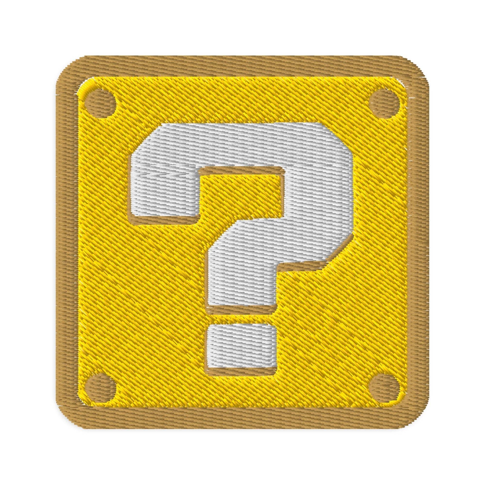 Mario Question Mark Embroidered Iron-on Patches - 