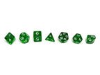 Emerald Green Translucent Dice - 7 Piece Set - 