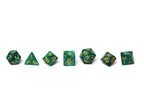 Emerald Marble Dice Collection - 7 Piece Set - 