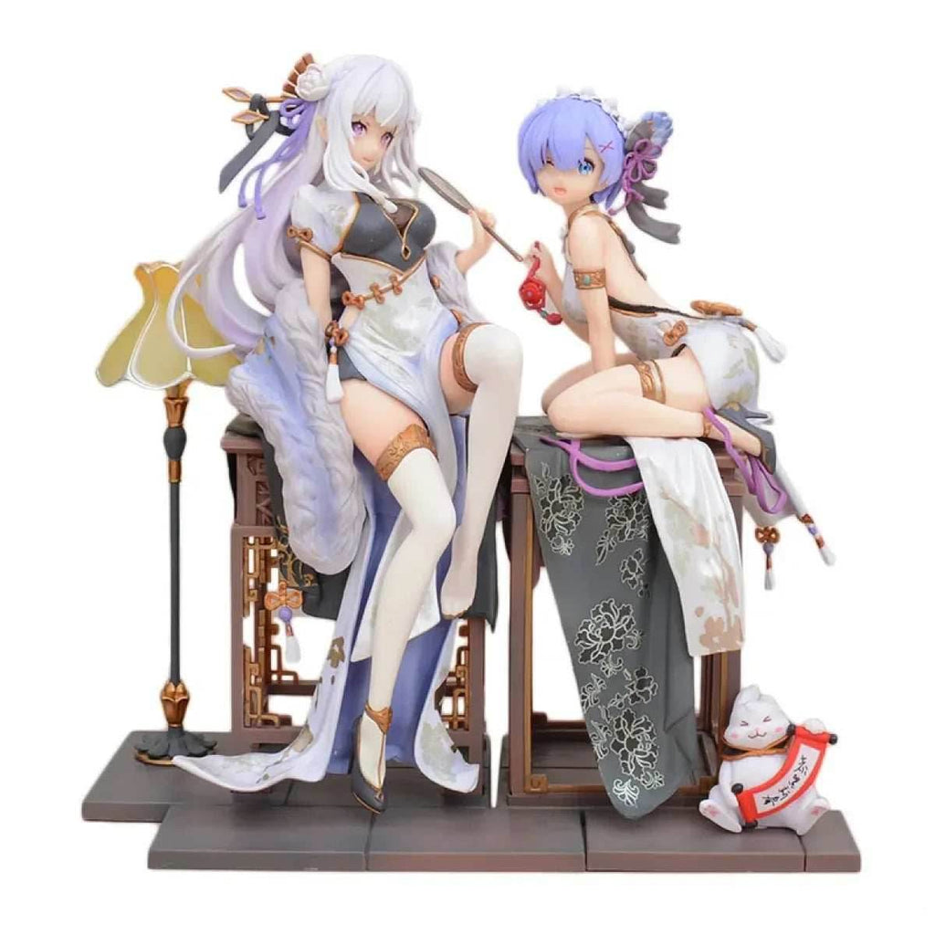 Re:Zero Rem & Emilia Chinoiserie Style Figures - With Box / Rem