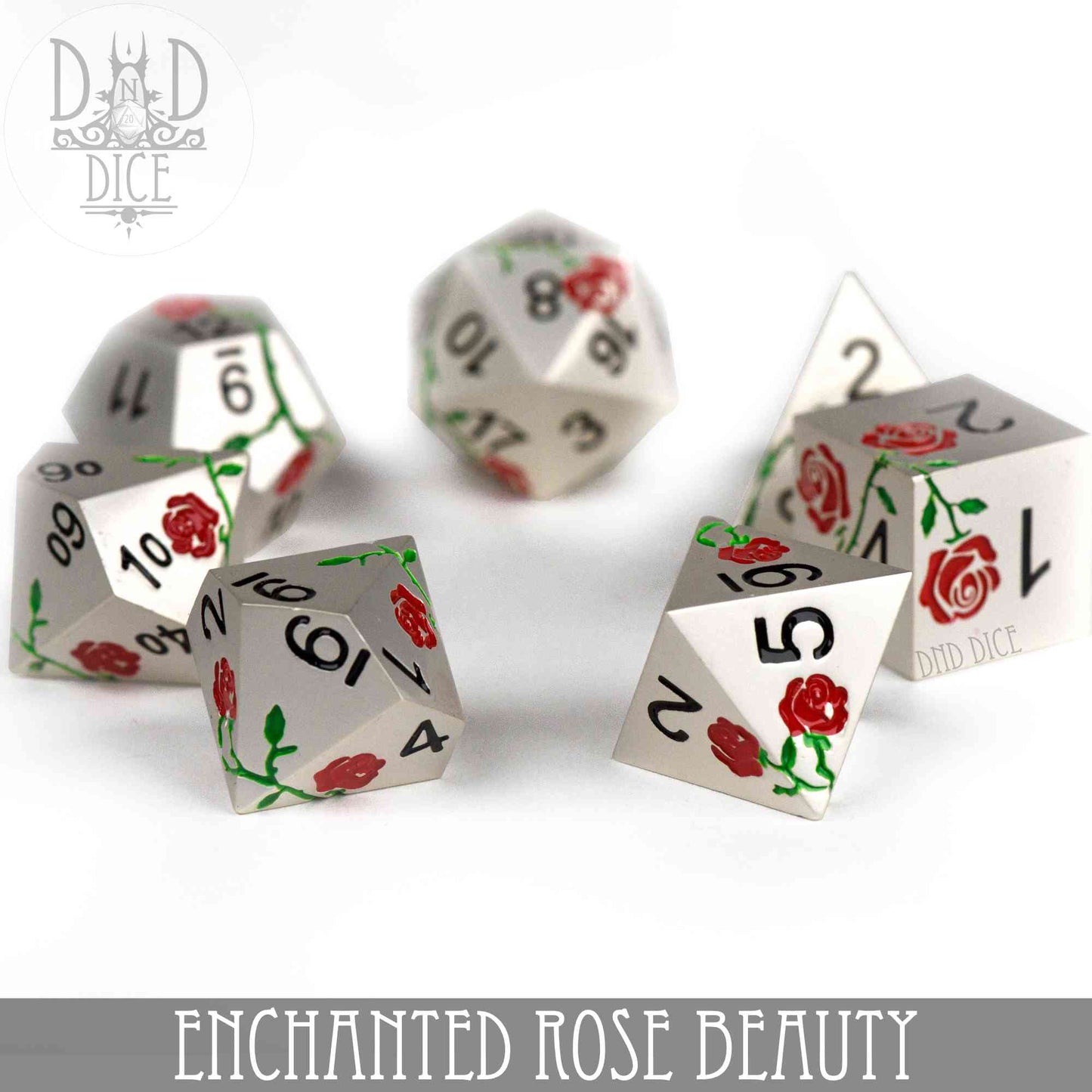 Enchanted Rose: Beauty - Metal Dice Set