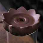 Glass Little Monk Backflow Incense Burner - Brown