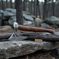 Beautiful handmade steel axe with beautiful handle