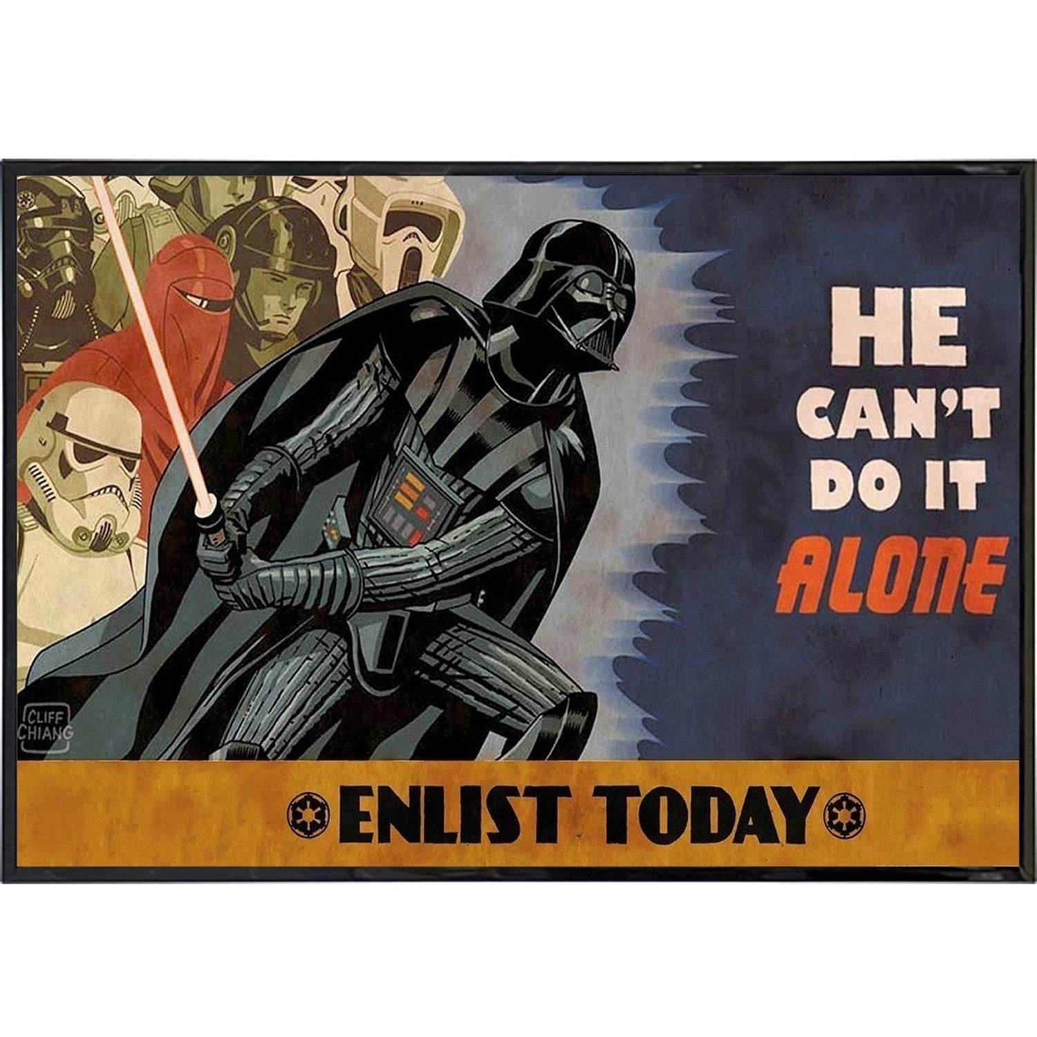 Enlist With Darth Vader Poster Print - Print Only