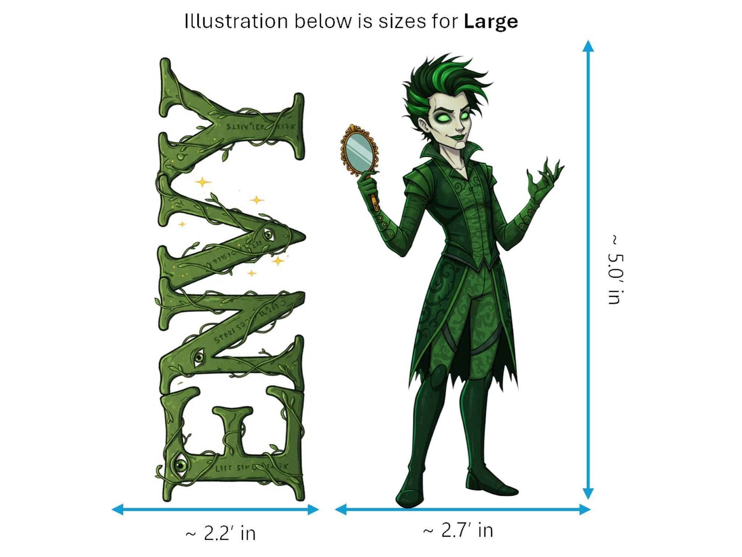 Envy Sticker and Magnet – Invidia 7 Sinkins™ – Personification of Envy | Waterproof & UV-Proof - Sticker / Large