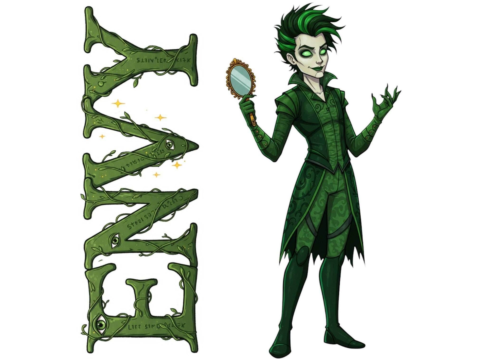 Envy Sticker and Magnet – Invidia 7 Sinkins™ – Personification of Envy | Waterproof & UV-Proof - Sticker / Mini