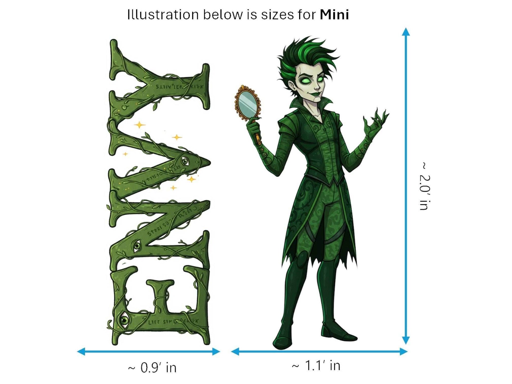 Envy Sticker and Magnet – Invidia 7 Sinkins™ – Personification of Envy | Waterproof & UV-Proof - Sticker / Mini