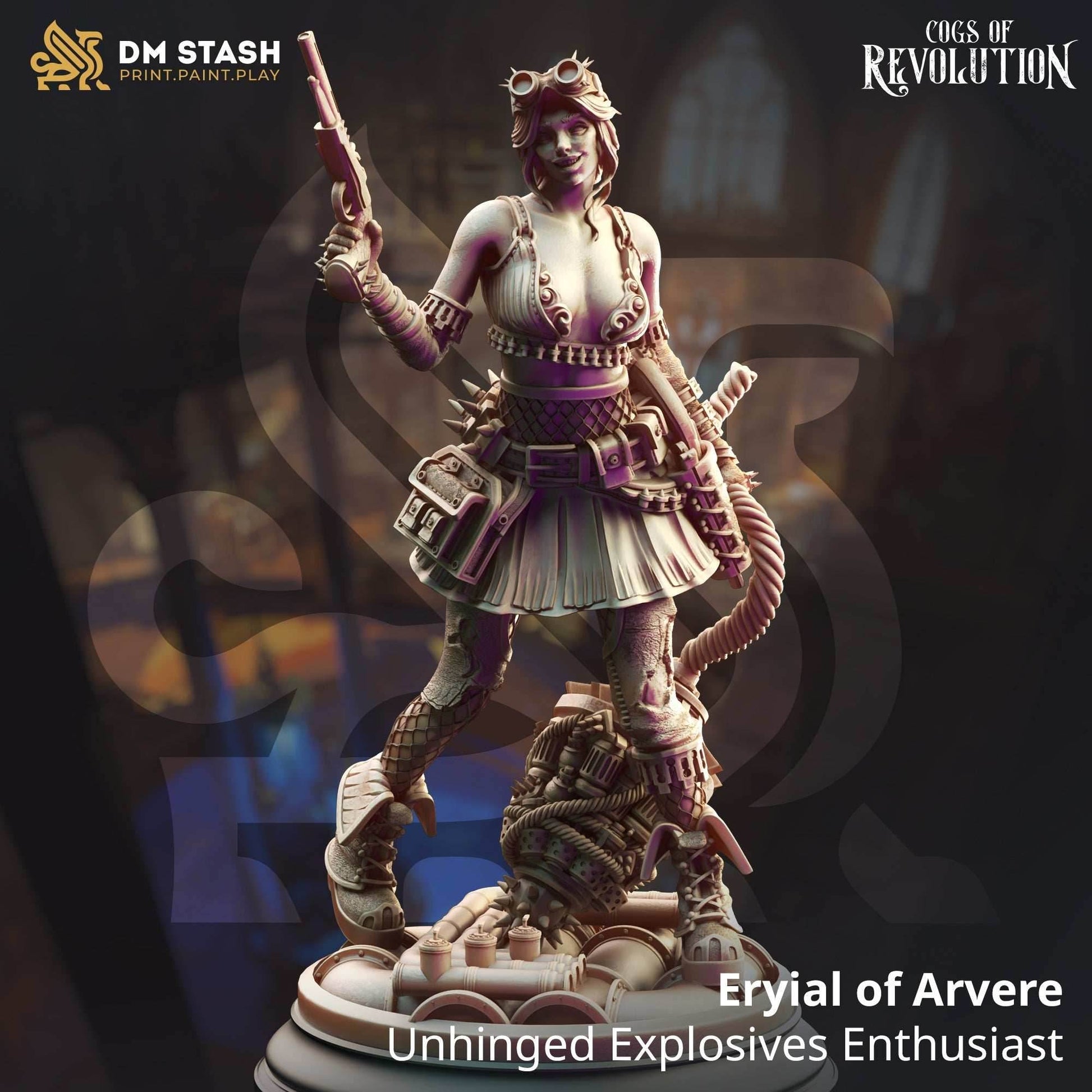 Eryial of Arvere, Unhinged Explosives Enthusiast (Female Human Demolitionist) - 32mm Scale