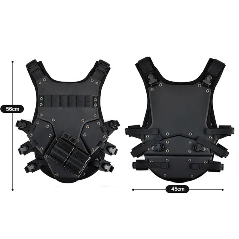 EVA TF3 Tactical Vest Hunting Military Vest Outdoor Body Armor Swat Combat Paintball Black Waistcoat with M4 Mag Pouches