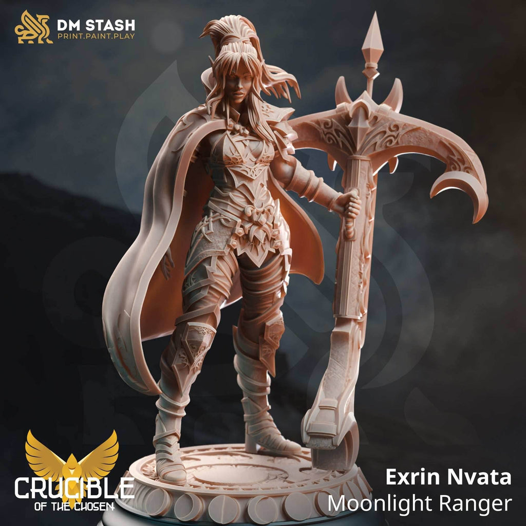 Exrin Nvata, Moonlight Ranger (Female Elf Ranger) - 32mm Scale