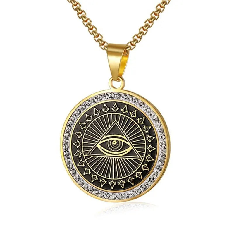 Eye of Horus Necklace Evil Eye Pendant Ancient Egypt Protection Necklace Jewelry Gift Men and Women Spiritual Amulets