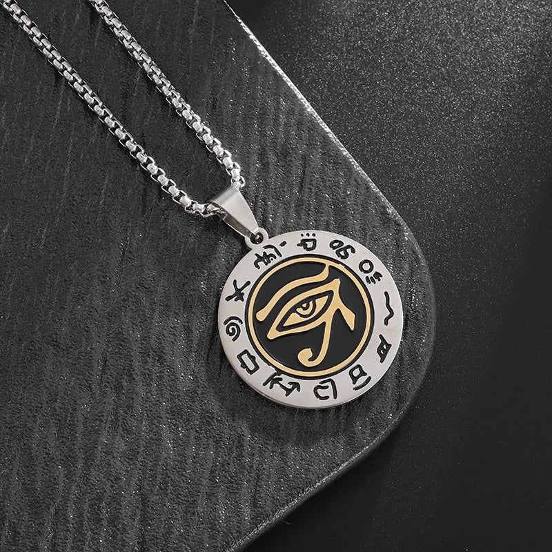 Eye of Horus Necklace Evil Eye Pendant Ancient Egypt Protection Necklace Jewelry Gift Men and Women Spiritual Amulets