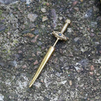 Eye of Providence Sword Stainless Steel Stud Earring - Gold / Single