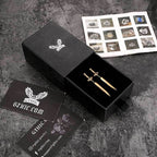 Eye of Providence Sword Stainless Steel Stud Earring - Silver / A Pair