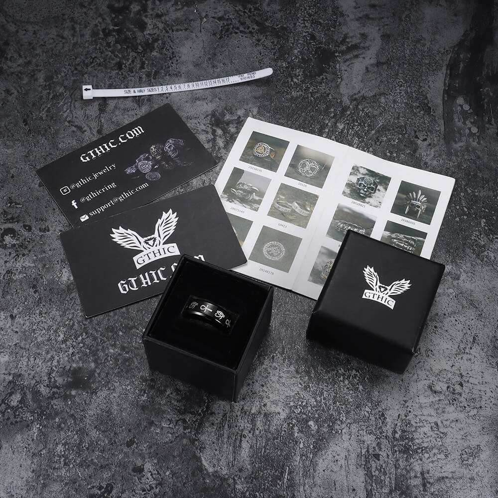 Eye of Ra Ankh Egyptian Symbols Stainless Steel Ring - Stainless Steel / 7