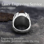 Dragon Eye Stainless Steel Skull Claw Ring - Blue / 7