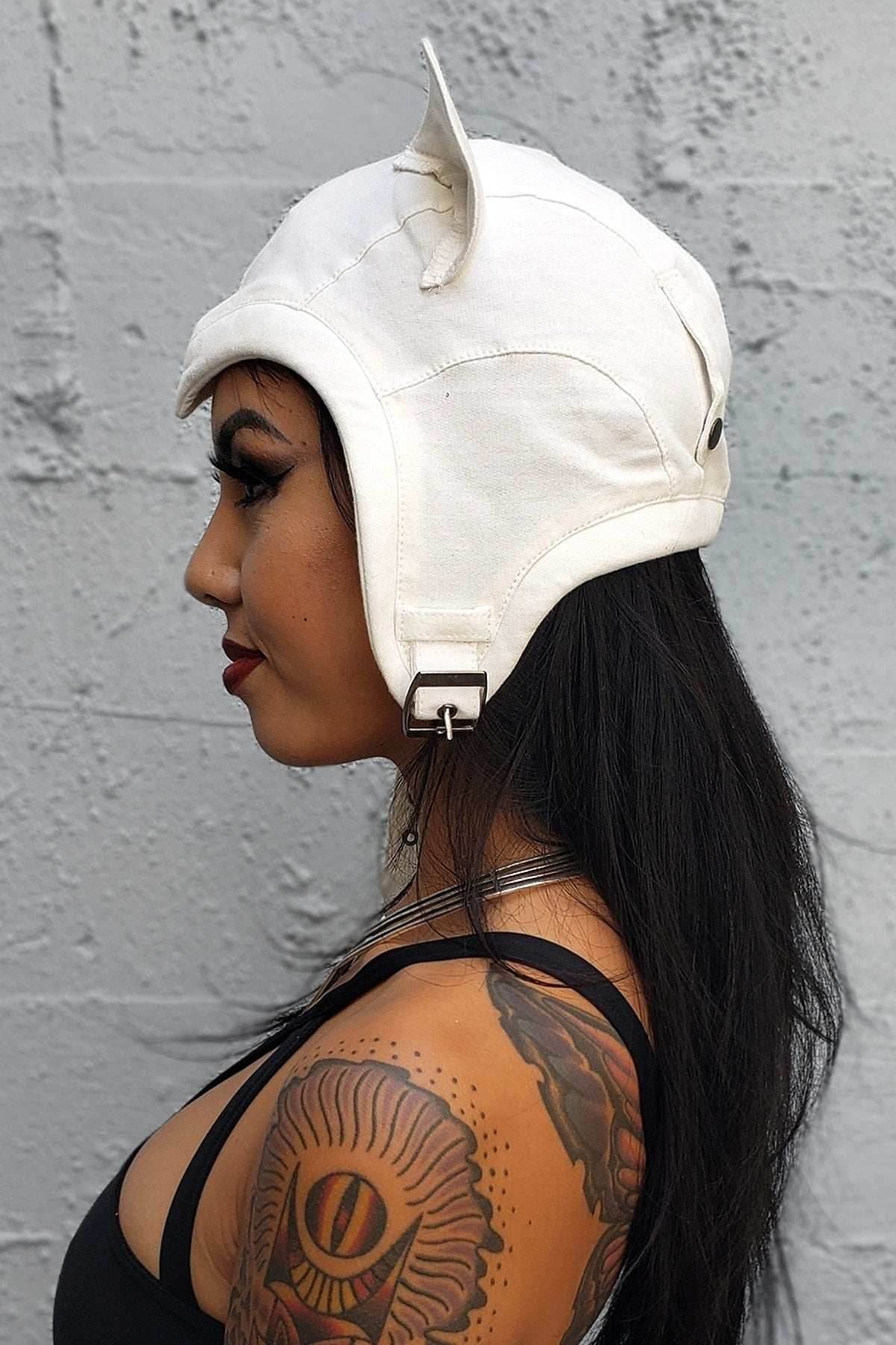 5D x Eyecon Cat Flight Helmet - cotton - Off White Baby Terry / One Size