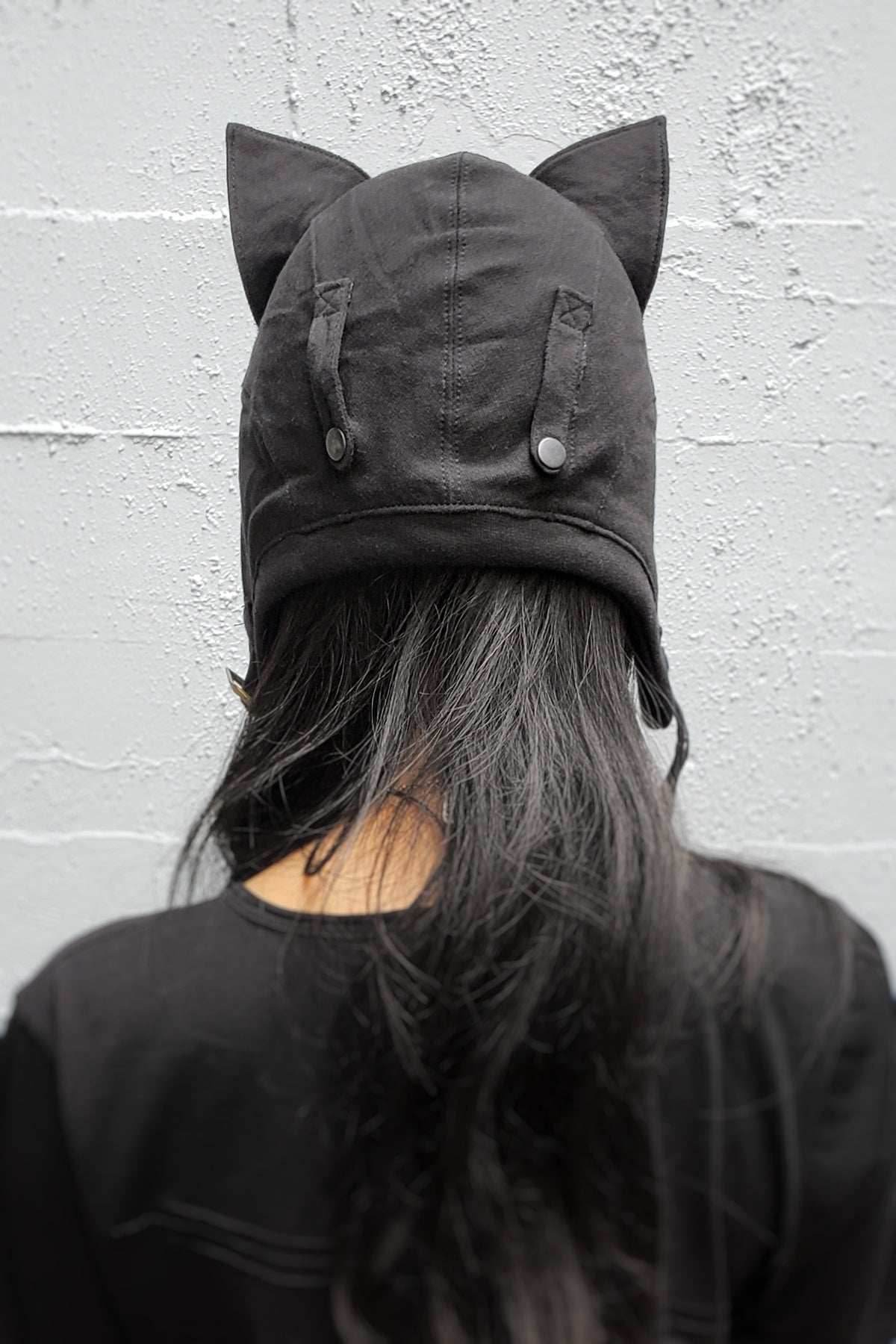 5D x Eyecon Cat Flight Helmet - cotton - Black Baby Terry / One Size