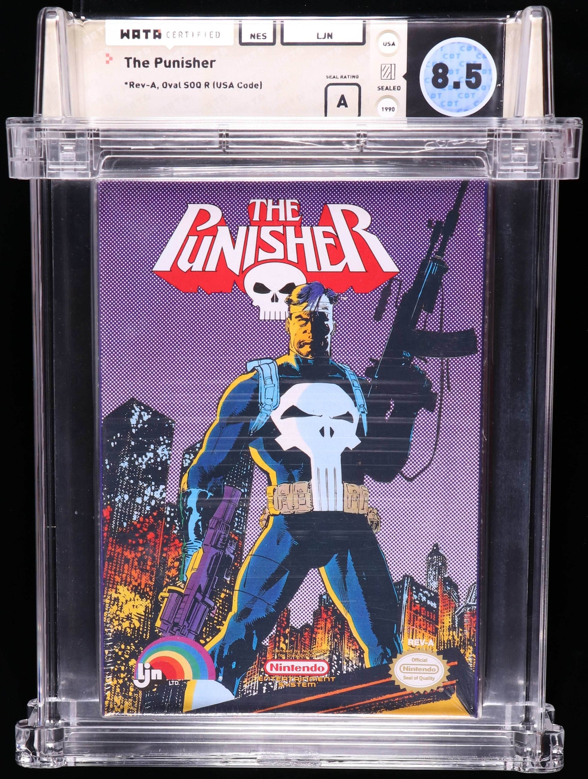 The Punisher [Graded WATA 8.5] (Nintendo NES) - WATA Graded Sealed 8.5