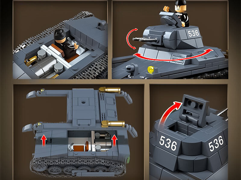 WWII - German Panzer I Tank - Mil-Blox