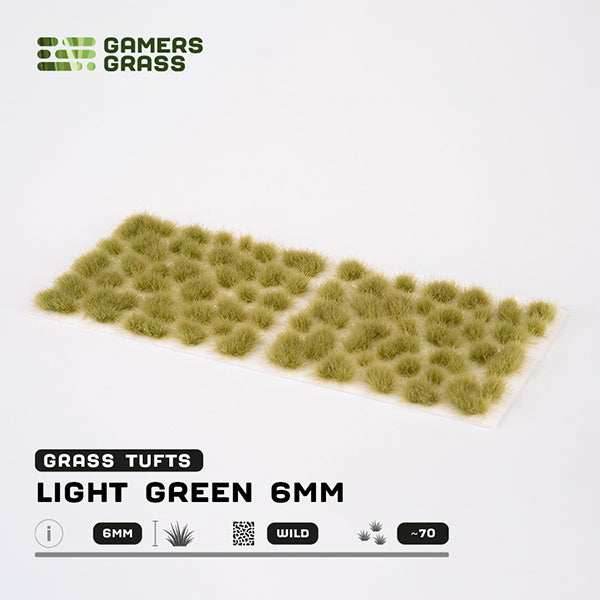 Gamers Grass Tufts: Light Green 6mm- Wild - 