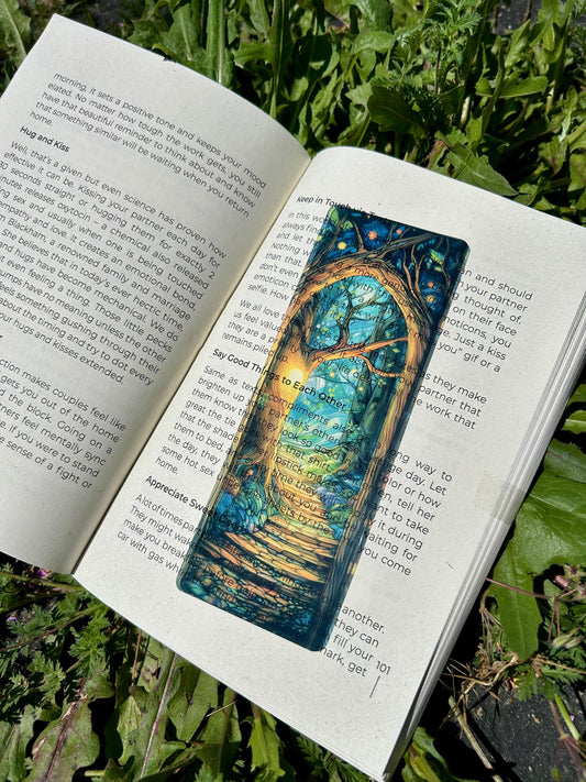 Mystical Forest Bookmark – Enchanted Woodland, Magical Nature Bookmark - Reading Gift For Teens