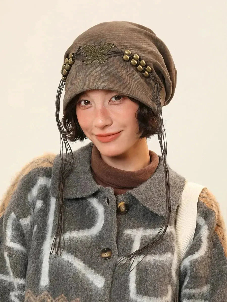 'Adventurer' Wasteland Punk Butterfly Tassel Hat