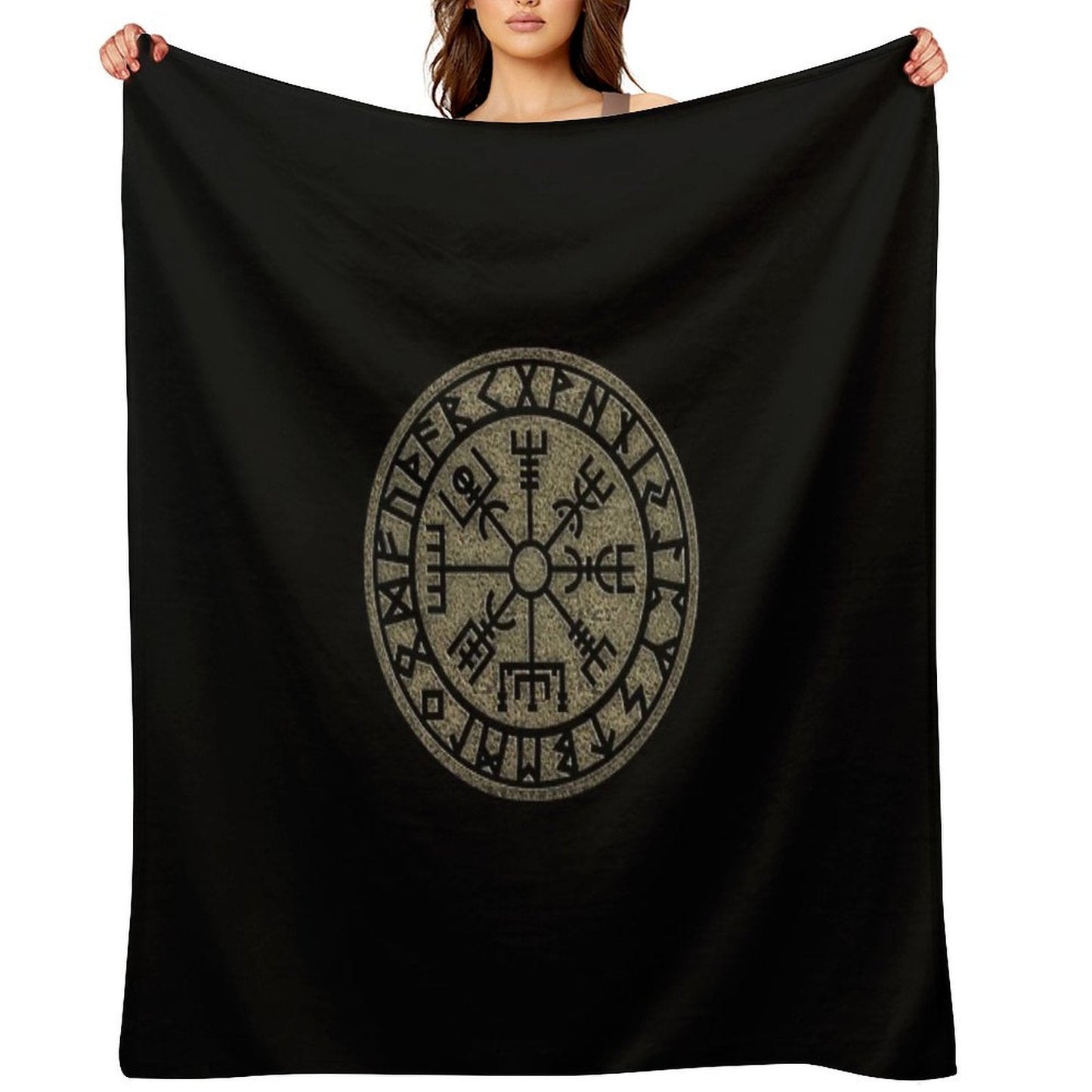 Vegvisir, Viking Compass, Norse, Symbol, Protection, Nordic, Vikings Throw Blanket