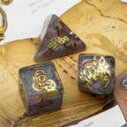Glitter Mini Gearwheel Dice 7-Dice Dungeons and Dragons RPG - 