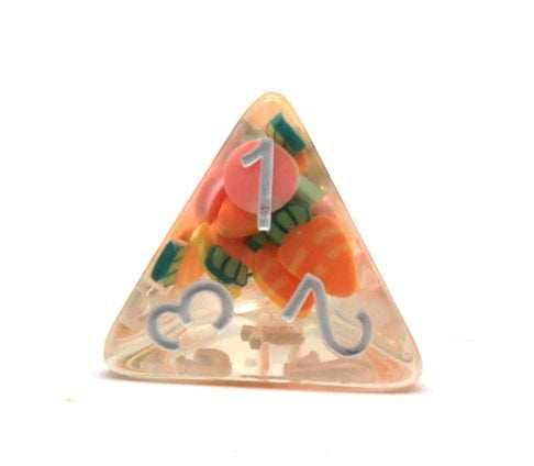 Rabbit Meets Carrots Dice Clear Dice w/ Carrots 7-Dice Set Rpg - 