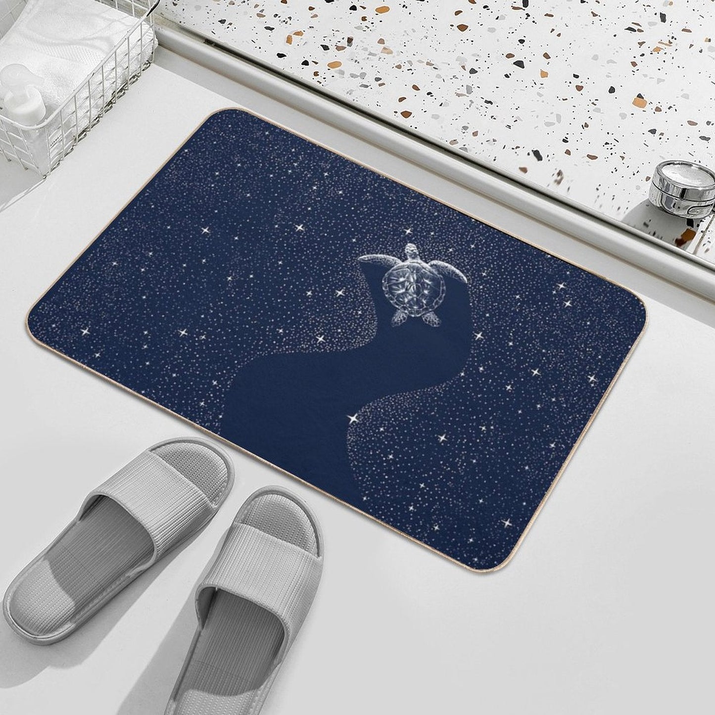 Starry Turtle  Anti-Trip Bath Mat