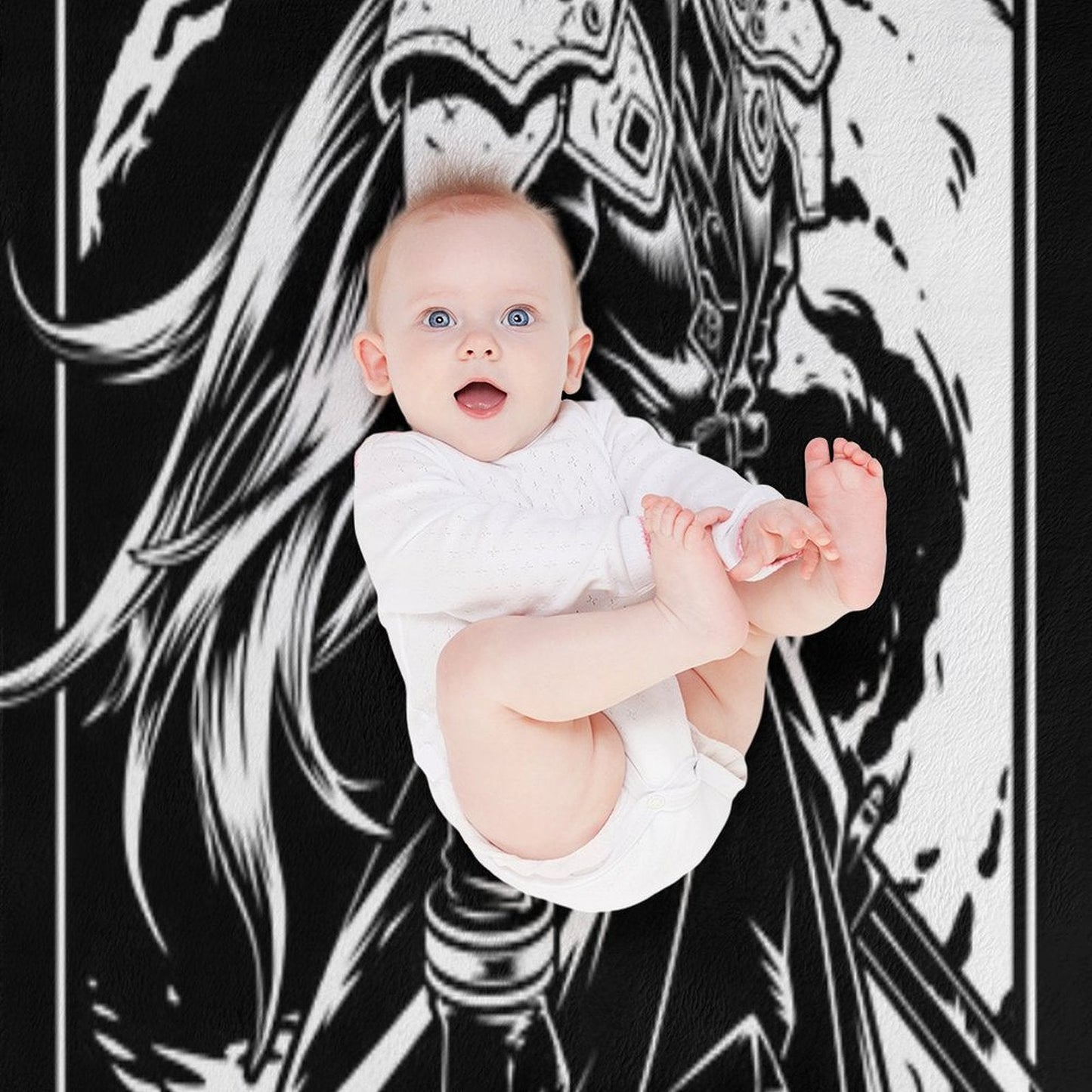 The Man in Black Cape Throw Blanket