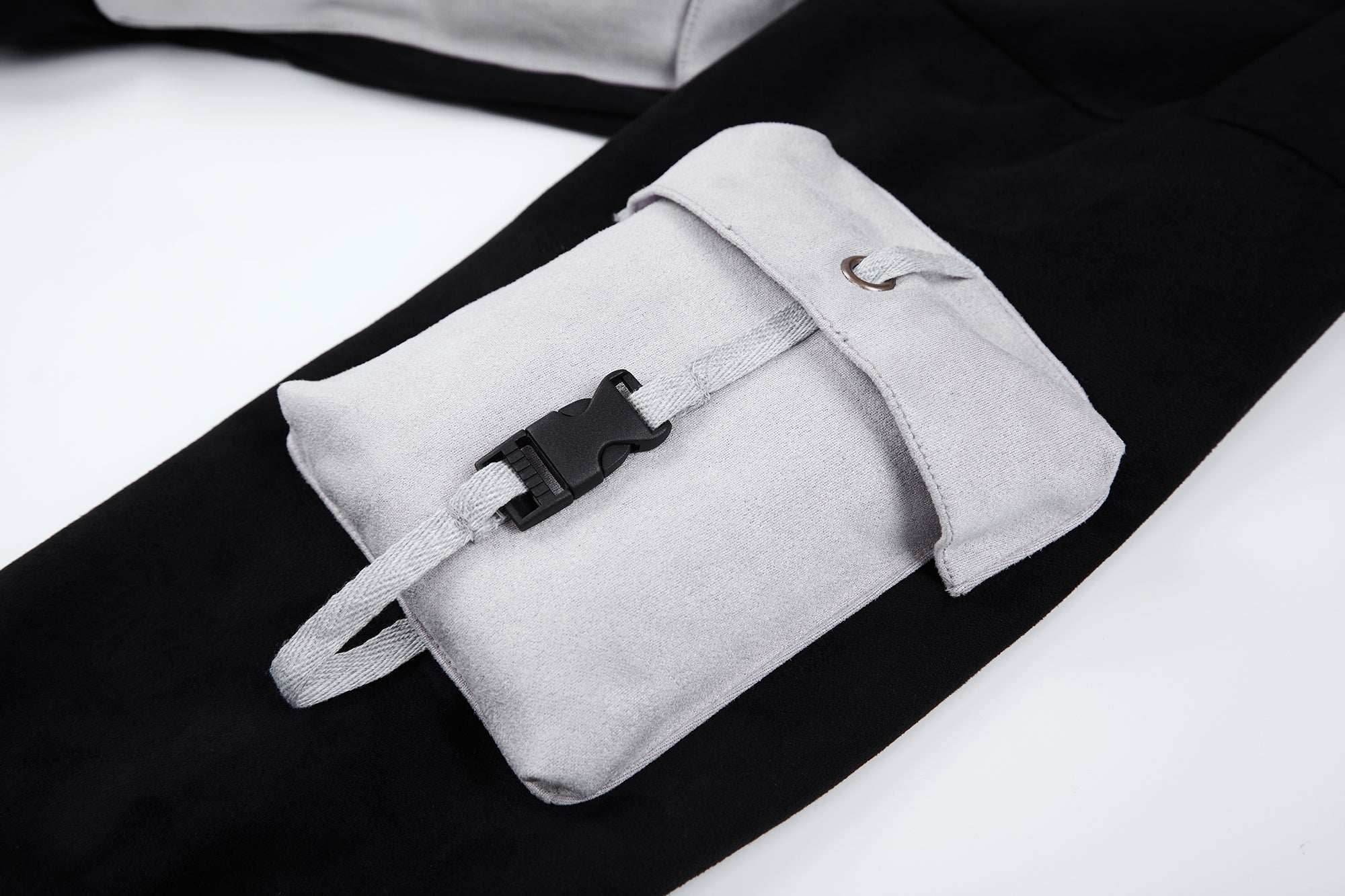 YEH1 Patchwork Functional Hoodie - Grey / S