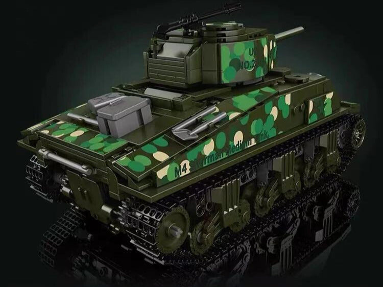 WWII - Remote Controlled U.S. M-4 Sherman Tank - Mil-Blox