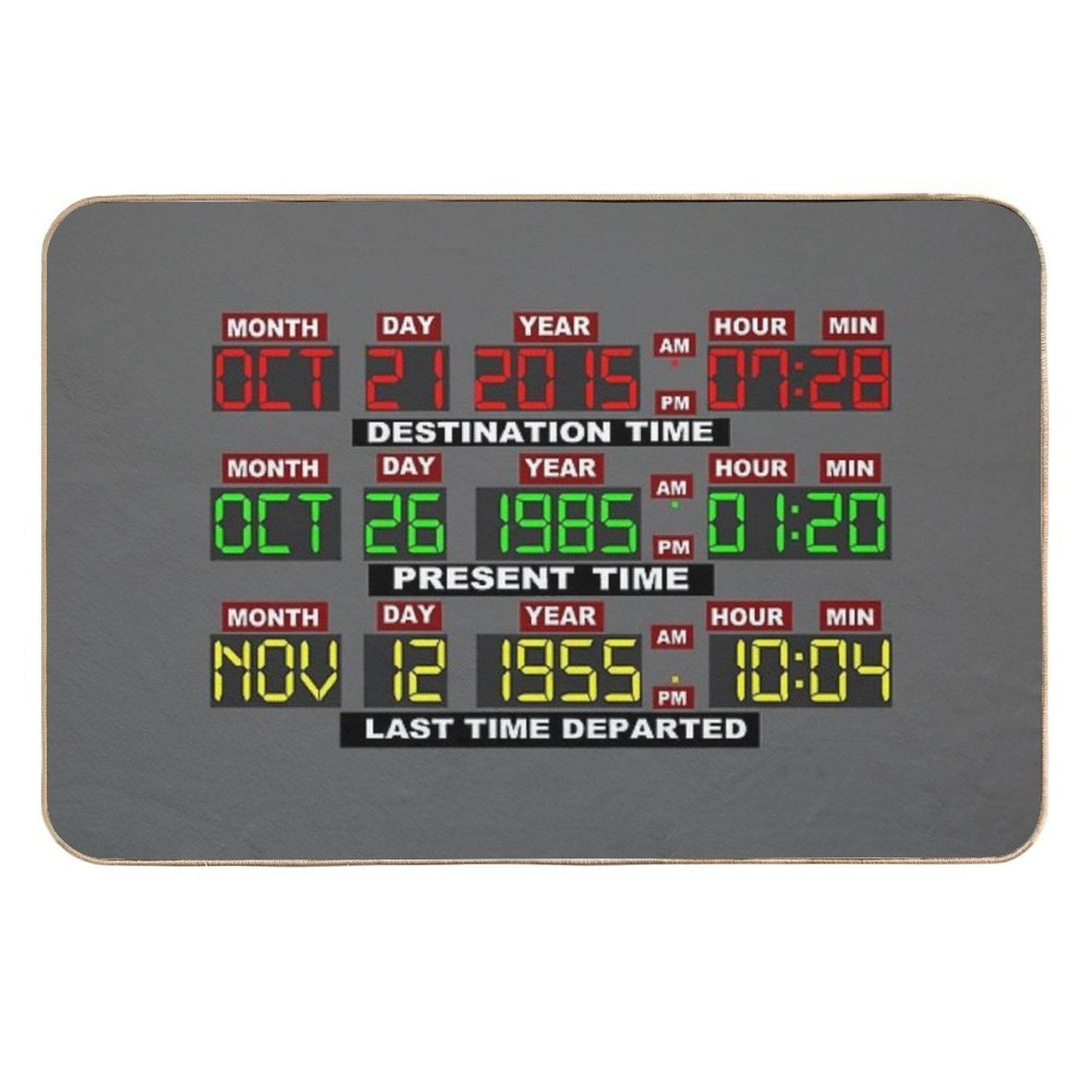 TIME CIRCUITS ON!  Slip-Resistant Bath Mat