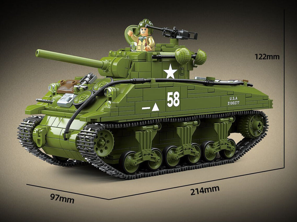 WWII - U.S. M4A3 Sherman Tank - Mil-Blox
