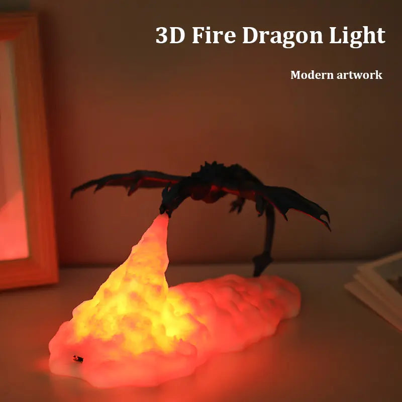 3D Printed Dragon LED Lamp-DungeonDice1