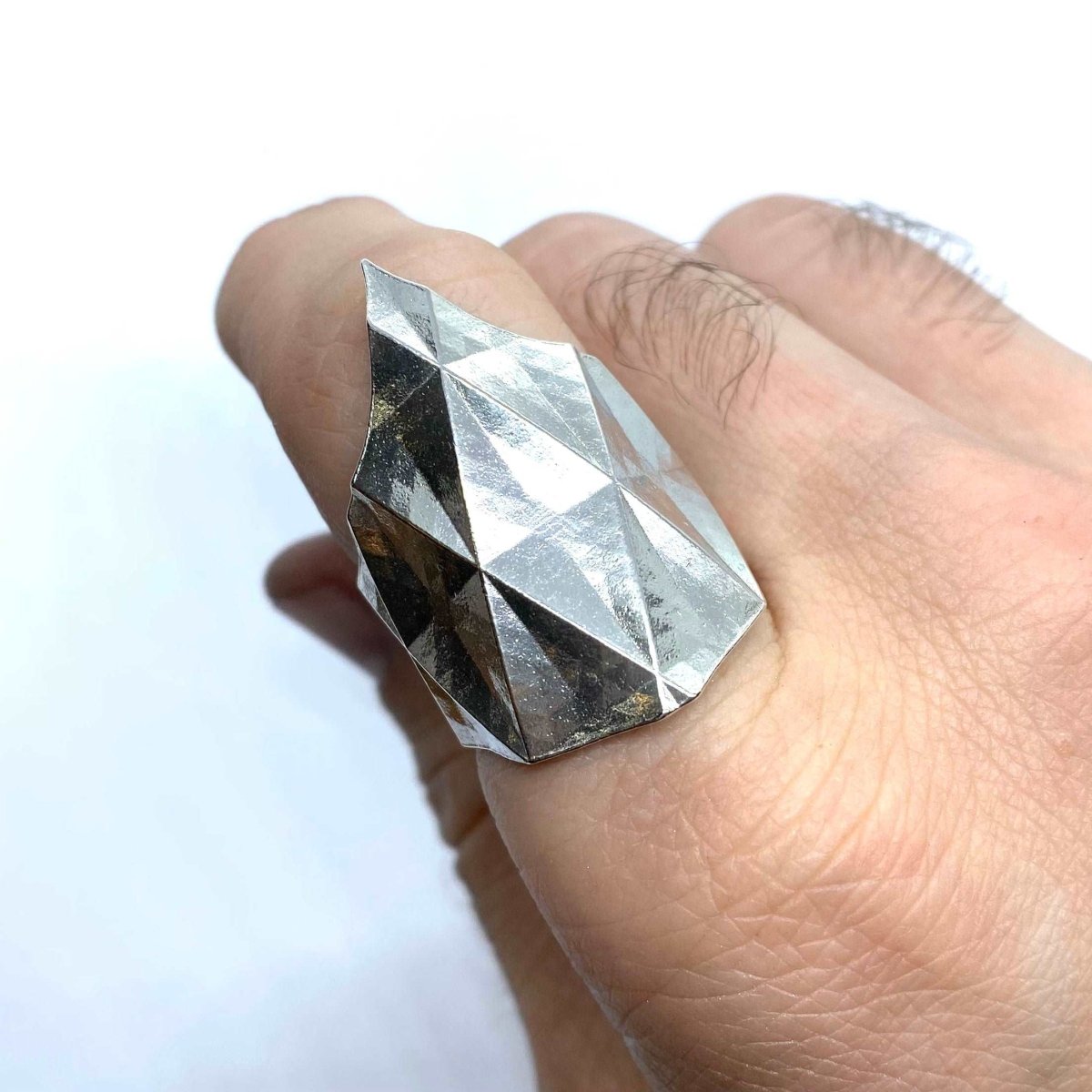 Faceted Brutalist Ring In Sterling Silver Fulfilled Julian The 2nd