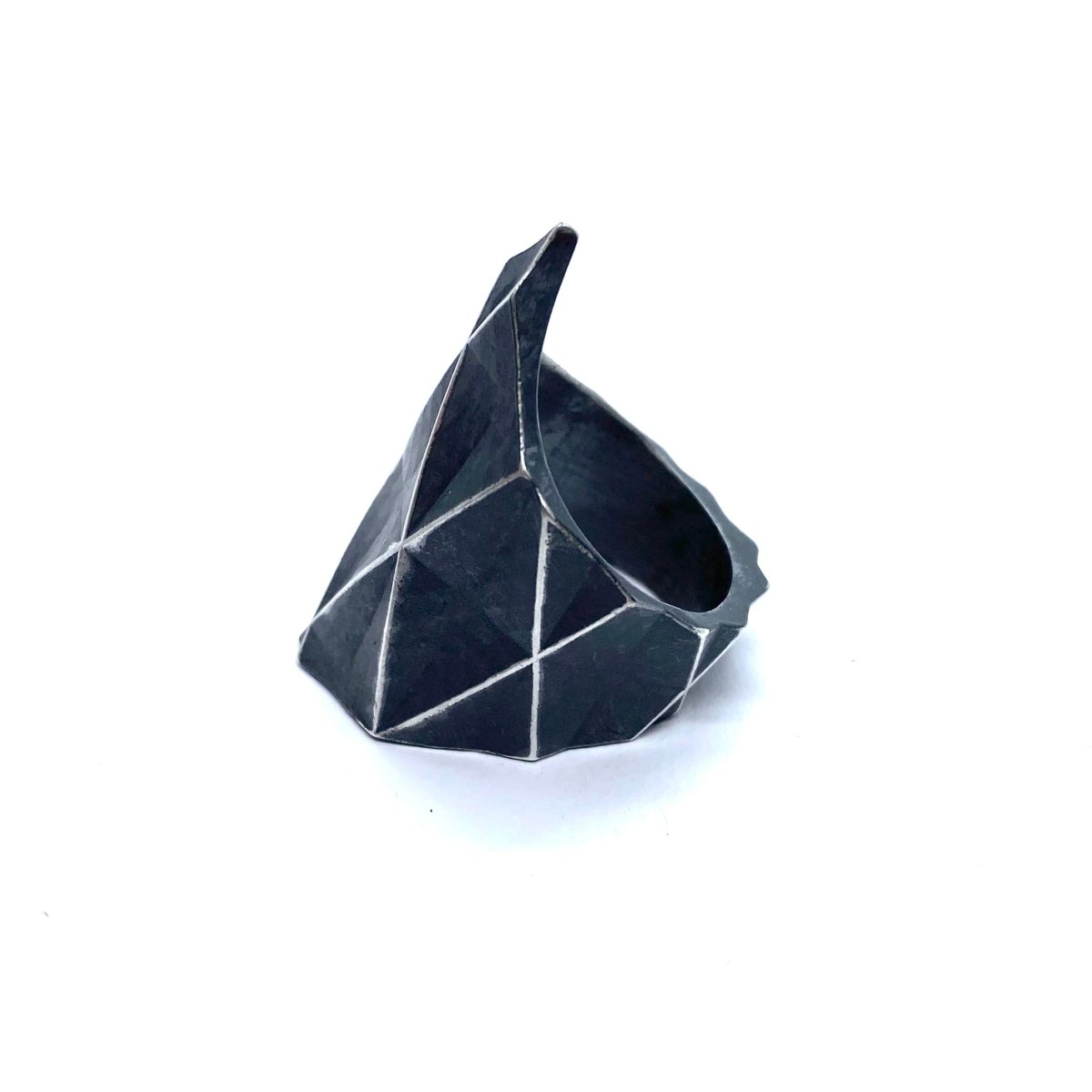 Faceted Brutalist Ring In Sterling Silver Fulfilled Julian The 2nd