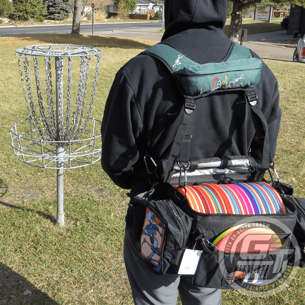 Fade Gear WeatherGuard Suspenders Disc Golf Bag Backpack Strap - Black
