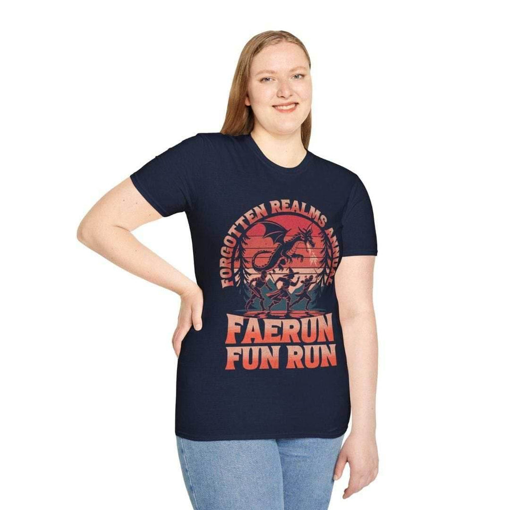 Faerun Fun Run Funny D&D T-shirt - Black / S