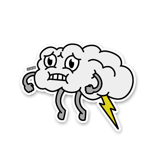 Fair Weather Friends - Cloudy (Lightning) Sticker - 