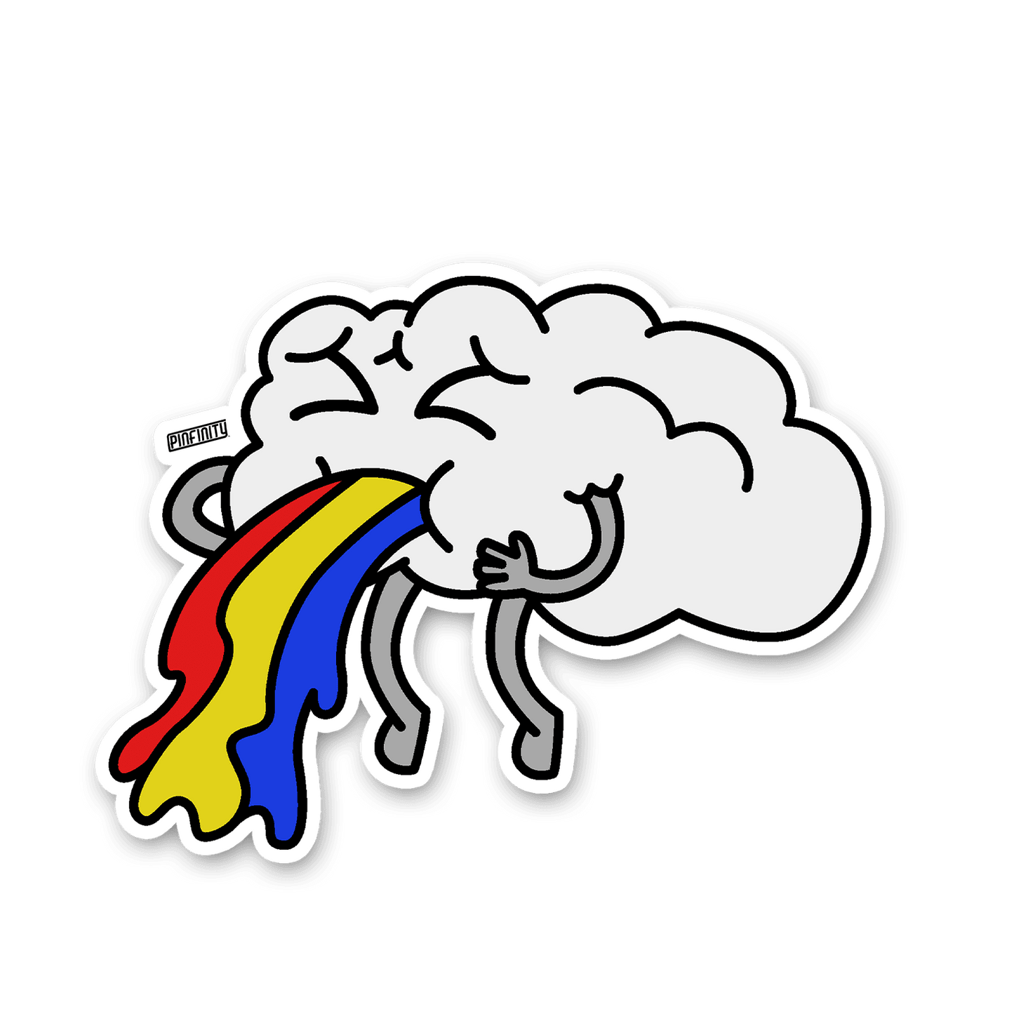 Fair Weather Friends - Cloudy (Rainbow) Sticker - 