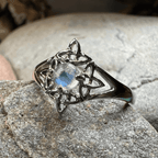 Celtic Starshine Moonstone Ring - 4