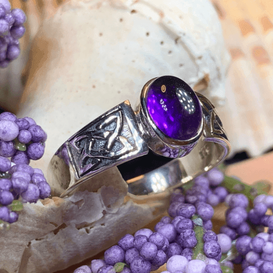 Syra Celtic Knot Ring - 5 / Amethyst