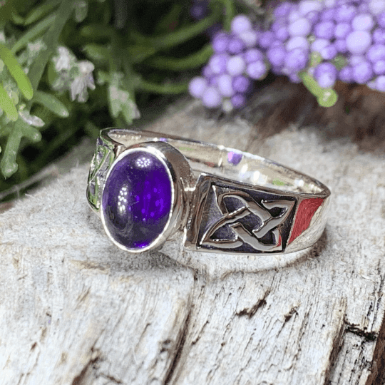 Syra Celtic Knot Ring - 5 / Amethyst